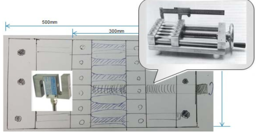 정적 내구특성 시험 장치 설계 스케치