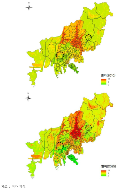부산광역시 열파 노출특성 비교