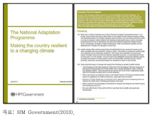 영국의 국가적응프로그램(National Adaptation Programme)