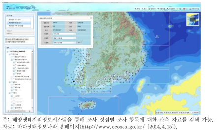 해양생태지리정보시스템의 해양생태계 기본 조사