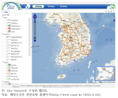 연안포탈-연안지도 교통안전특정지도