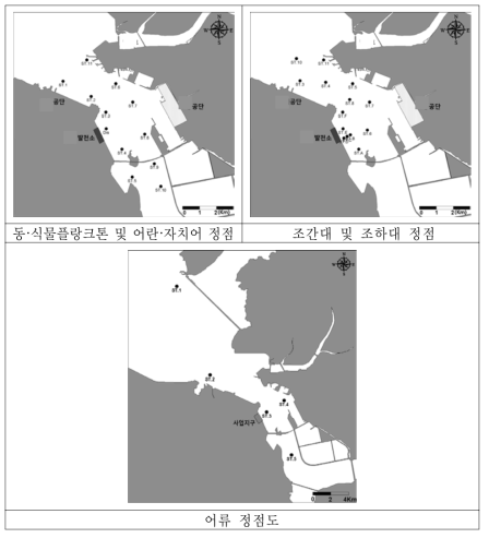 해양 동·식물상 사후조사 지점도(1∼2호기)