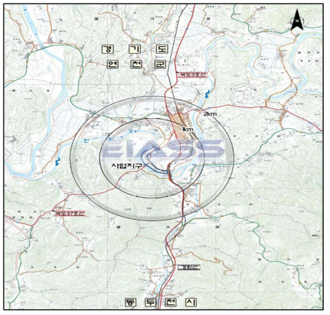 한탄강국민관광지 조성사업지 위치도