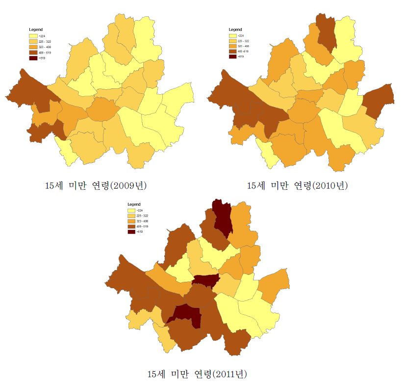 서울시 구별 천식 유병률 분포