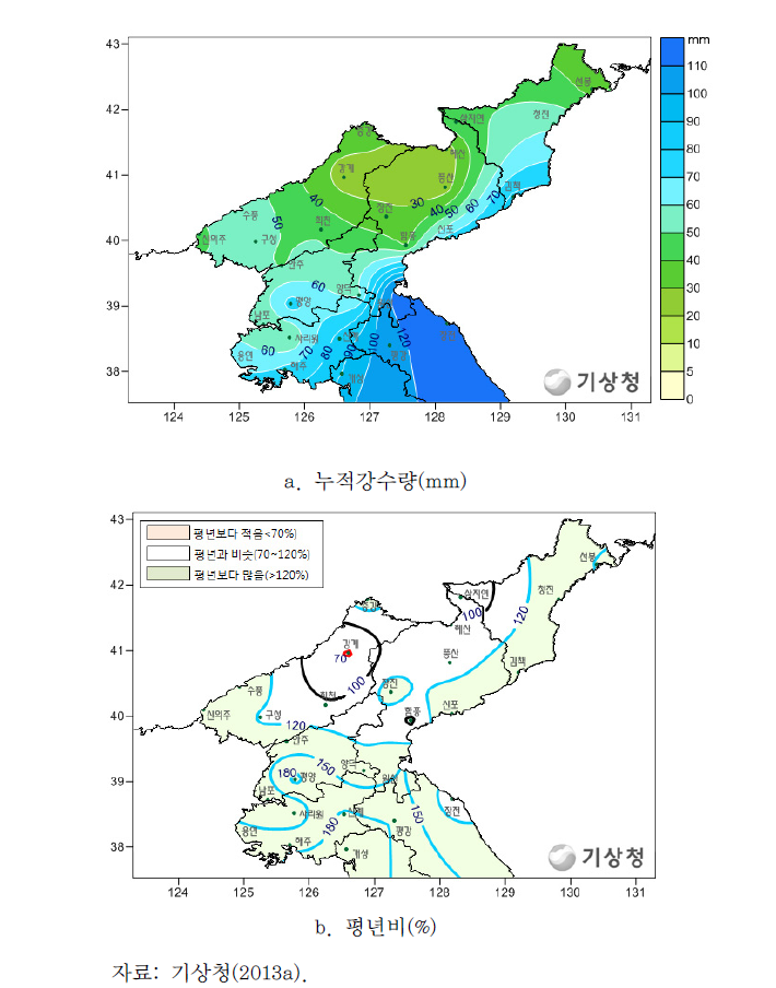 2012년 겨울철 강수량