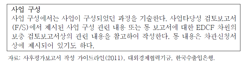 EDCF 사업구성 항목