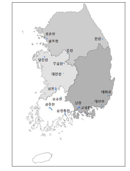 생태하천 복원사업 대상지