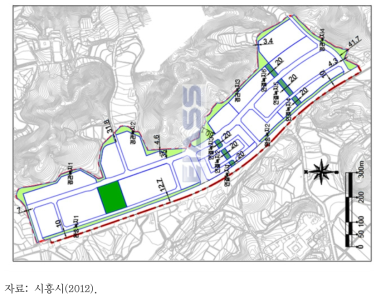 시흥 매화일반산업단지 조성사업 공원 및 녹지계획도