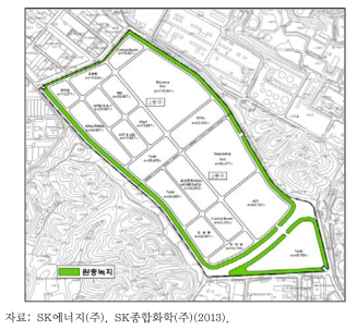 SK에너지㈜ 공장부지 공원 및 완충녹지 조성계획