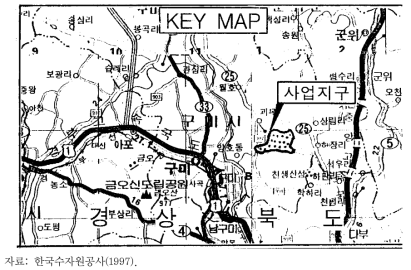 구미국가산업단지 제4단지 조성사업 위치도