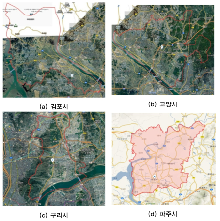 조사대상지역의 행정구역