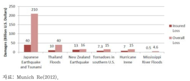 2011년도 발생한 주요 재해 피해