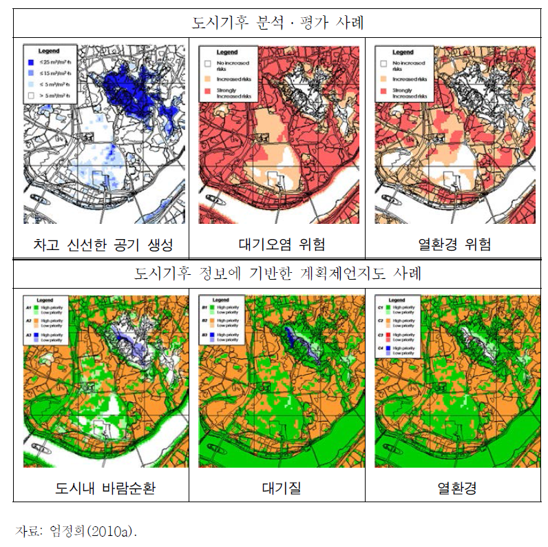 용산 미군기지 지역의 기후분석·평가 및 계획제언지도