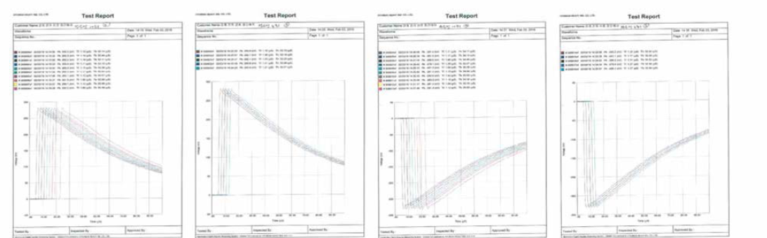 引 將 충격 내전압 시험 / 정극성, 부극성 시험 Data