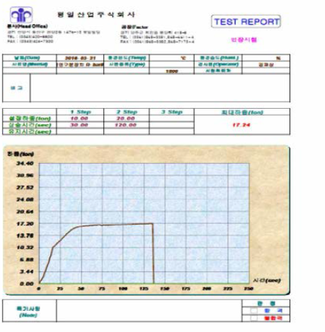 인장파괴시험 - 17.24 ton