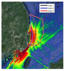 SNF shipment routes mapped on the 2014 annual AIS data
