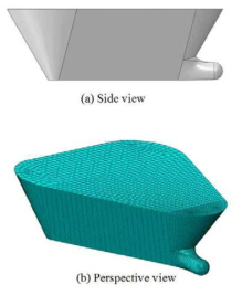 Finite element model of the striking ship’s bow