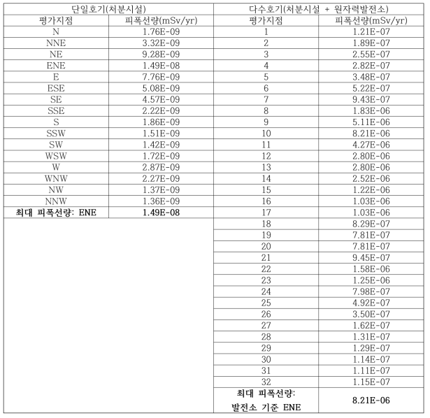 안전성평가 결과