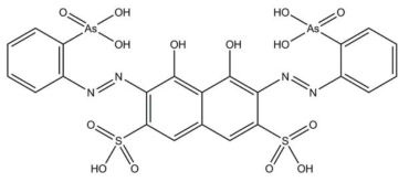 아르세나조 Ⅲ 발색제의 화학구조