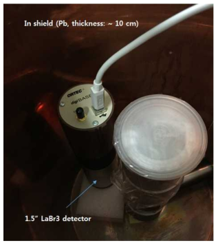 LaBr3 검출기의 내부 백그라운드 측정