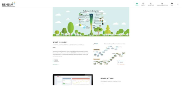 RENSIM Internet Website Main 화면