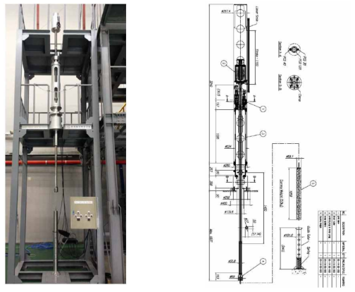 제어봉구동장치 시험장치 및 단면도