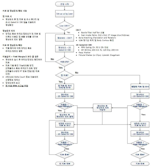 간암 방사선소작술의 연구수행기관에서 최적화된 치료실 내 Workflow