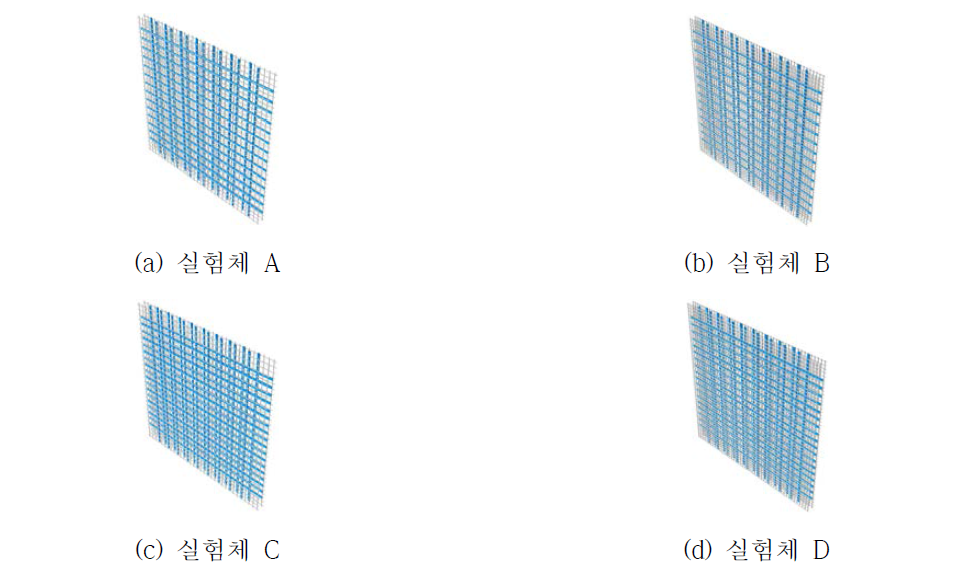 실험체 해석모델 형상(철근, PS 강재)