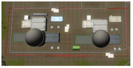 가상 경수로 시설 배치도