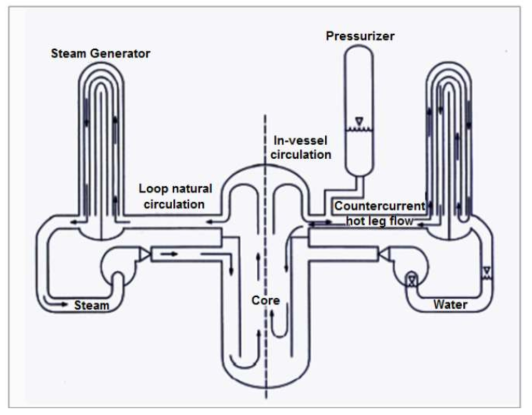 가압경수로 중대사고시 자연순환 유동패턴