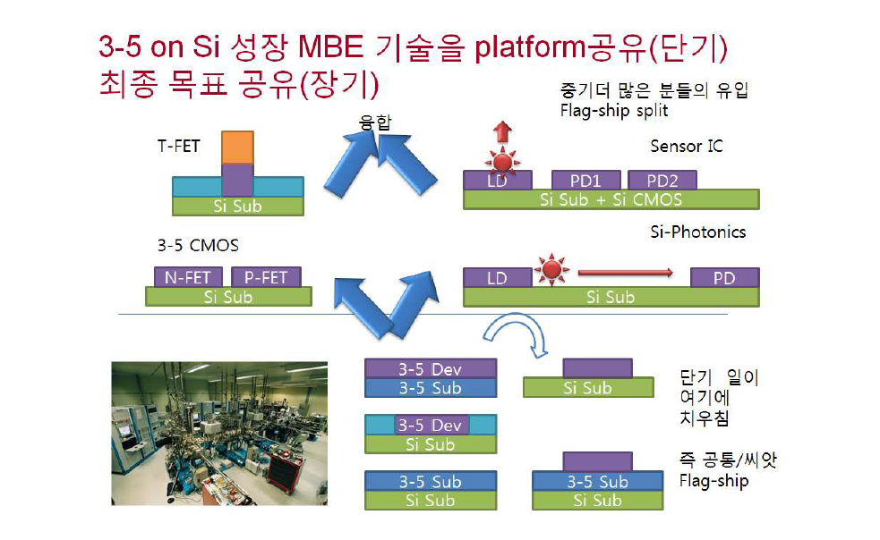 on Si MBE 성장기술과 기술 tree