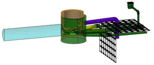 Type A의 분기형 맨홀설계 및 일시 저류배수시스템 연결 3D layout