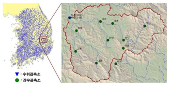 위천 유역 위치도