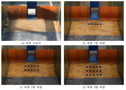 실험조건별 배플 배열