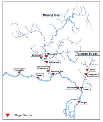 연구 대상구간 유역도