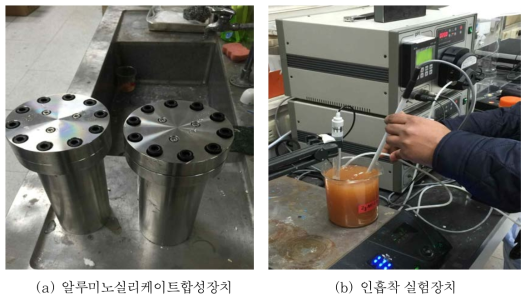 알루미노 실리케이트 합성 및 인 흡착실험 장치