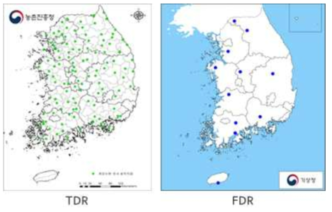 우리나라의 TDR/FDR 토양수분 관측망