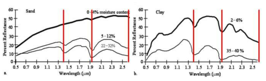 사질토와 점토의 함수량에 따른 분광반사특성