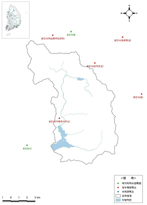 이동댐 상류유역 수자원시설 현황