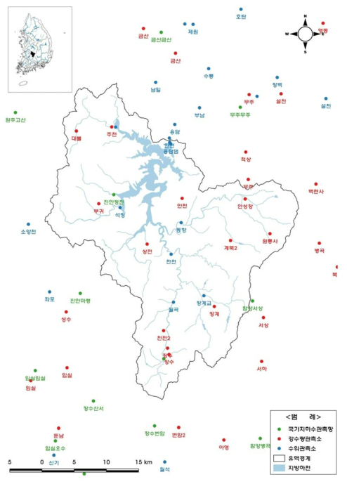 용담댐 상류유역 수자원시설 현황
