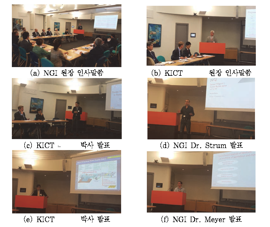 KICT-NGI 공동 세미나 발표장면(2015.9.7~9.8)