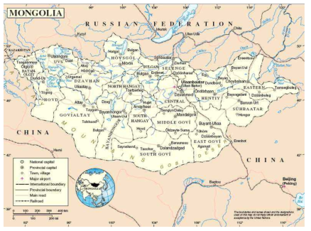 몽골의 지형 및 행정구역