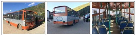 Thimphu City Bus 적색버스