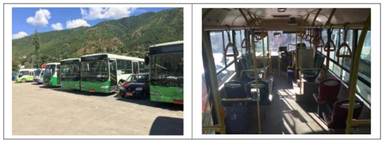 Thimphu City Bus 녹색버스 중 중국 Golden Dragon 모델