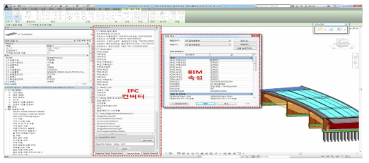 IFC 컨버터(Converter) 와 BIM 속성 창(Window)을 통한 속성검증