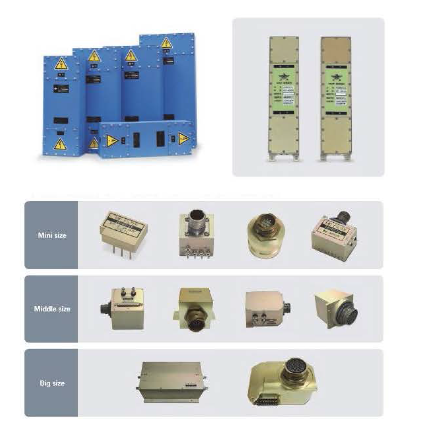 HEMP 차단용 전원선/신호설 필터와 EMI 필터(출처:아이스펙 홈페이지)