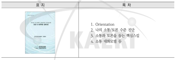 2017년 1차 KAERI 고위보직자 리더십교육: 소통 및 토론역량 강화과정