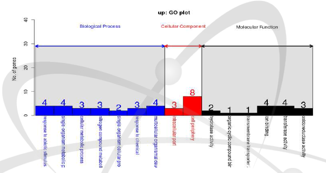 GO analysis of up-regulated DEGs between cc124 and sm181