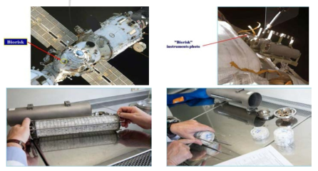 Installation of outside of ISS and extracting samples from seed container