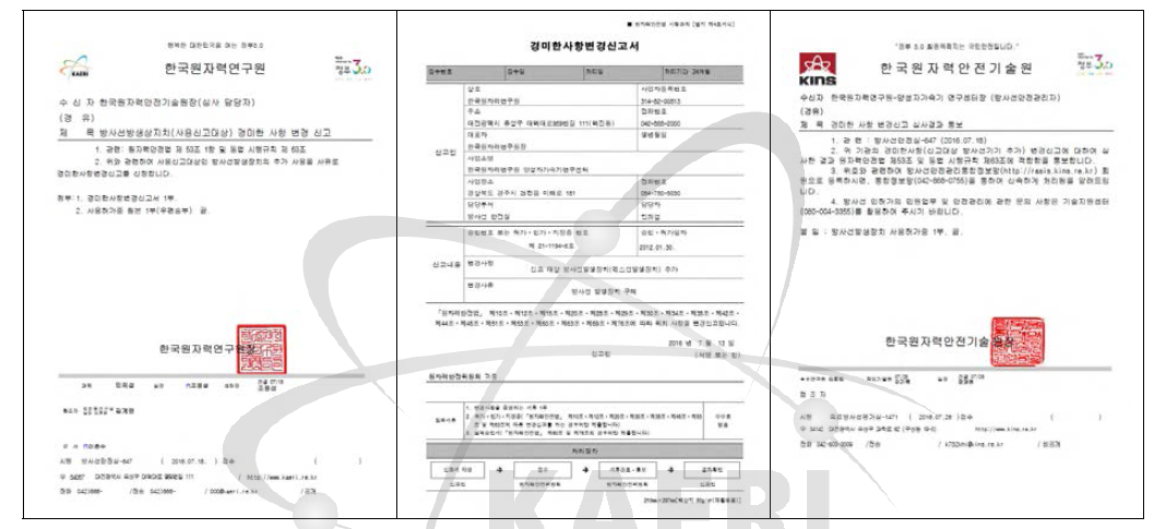 엑스선발생장치-XRF 인허가 심사 신청 및 심사결과 통보